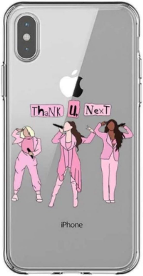 TorontoFinds, Custom Silicone Shock/dust Resistant Transparent Protective Cases, Thank u, Next Grande Cases Compatible with iPhone (iPhone 8 Plus)