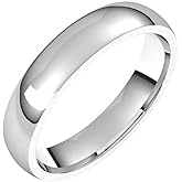 Sonia Jewels Solid 925 Sterling Silver 4mm Comfort Fit Wedding Band Ring Classic Plain Traditional - Size 10.5