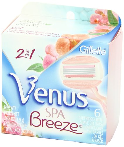 Gillette Venus Comfortglide Women's Razor Blade Refills, White Tea, 6 Count, Womens Razors / Blades