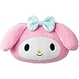 Sanrio Original My Melody Face Shaped Cushion Pillow 10.23 x 12.99 x 5.9 Inches Japan Import with Kanji Love Sticker Original Package