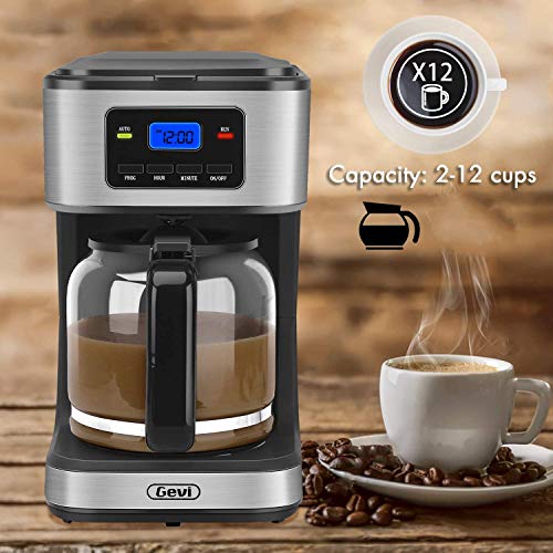 Coffee Maker,12 Cup Programmable Coffee Brewer, Mini Coffee Machine