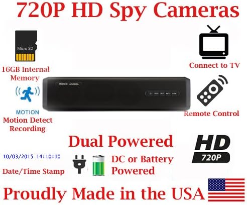 SecureGuard 720P HD 8 Hour Battery Powered Spy Camera Hidden Inside a Mobile Bluetooth Speaker HD Nanny Camera Spy Gadget Amazing HD Speaker + Amazing HD SPY Camera Spy Gear Gadget (New 2018 Model)