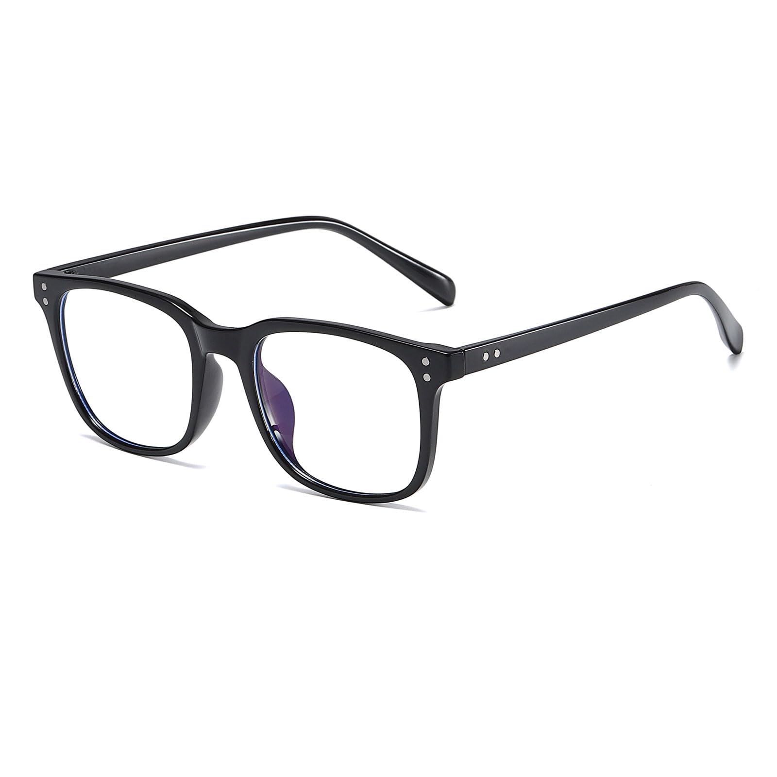 LJCZKA Square Blue Light Glasses for Women Men, Blue Light Filter Blocking Glasses TR90 Ultralight Frame Anti Fatigue Eyestrain & Headache