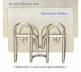 StickerNizer Non-Suction-Cup Kitchen Sink Sponge Holder (KSH-ST-02), Mounted with Water-resistant Removable Adhesive Sticker, Solid 18/8 Stainless Steel (3 mm in Diameter), Released in 04/08/2016