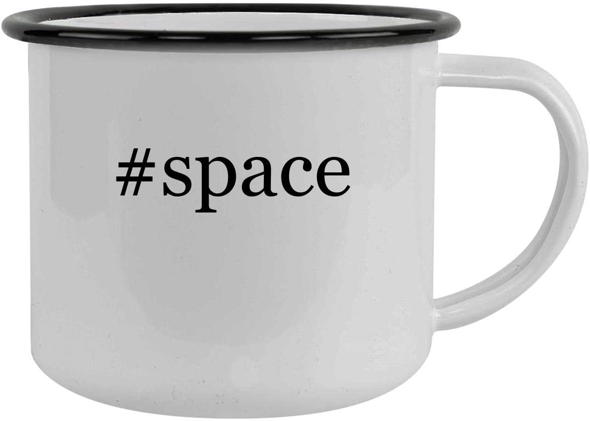 #space - 12oz Hashtag Camping Mug Stainless Steel, Black