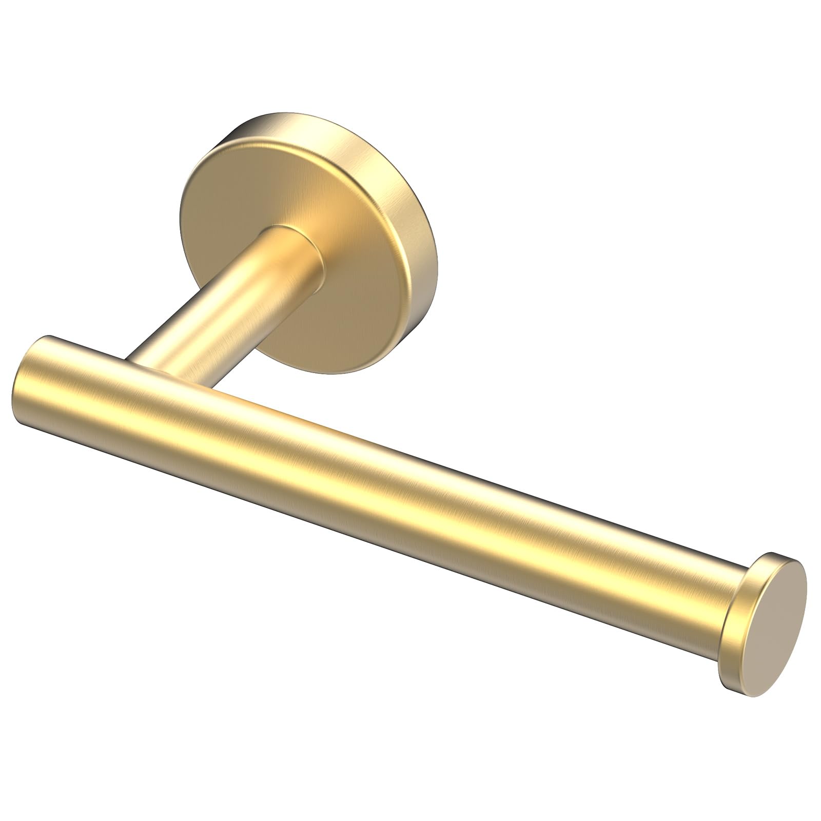 ONLYQIQIU Toilet Roll Holder Toilet Paper Holder with Screws and Installation Tools Brass Toilet Roll Holder for Bathroom and Kitchen SUS304 Stainless Steel Waterproof Round Wall Mounted Gold