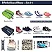 Shoe Bags for Travel Storage Gym Bag Waterproof Nylon With Zipper for Men & Women (2 Green & 2 Blue)