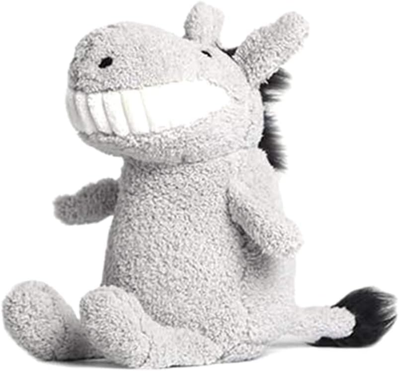 Ourine Stuffed Toy Smiling Big Teeth Donkey Plush Toy Animals Doll Stuffed Dolls Cute For Children Kids Birthday Giftsï¼ˆ 30CMï¼‰