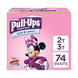 Pull-Ups Cool & Learn Potty Training Pants for Girls, 2T-3T (18-34 lb.), 74 Ct. (Packaging May Vary)