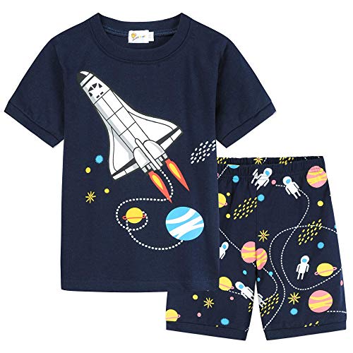 Little Boys Pajamas Cars Motorcycle 100% Cotton Toddler Short Sleeve Sleepwear Boys Summer PJs Clothes Outfit Sets 2-7T