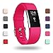 POY Replacement Bands Compatible for Fitbit Charge 2, Classic & Special Edition Sport Wristbands, Large Rose, 1PC