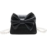 Canpto Fashion Princess Wear Bag Small Toddler Crossbody Bag Pearl Chain Handbags Shoulder Bag for Kids Gift