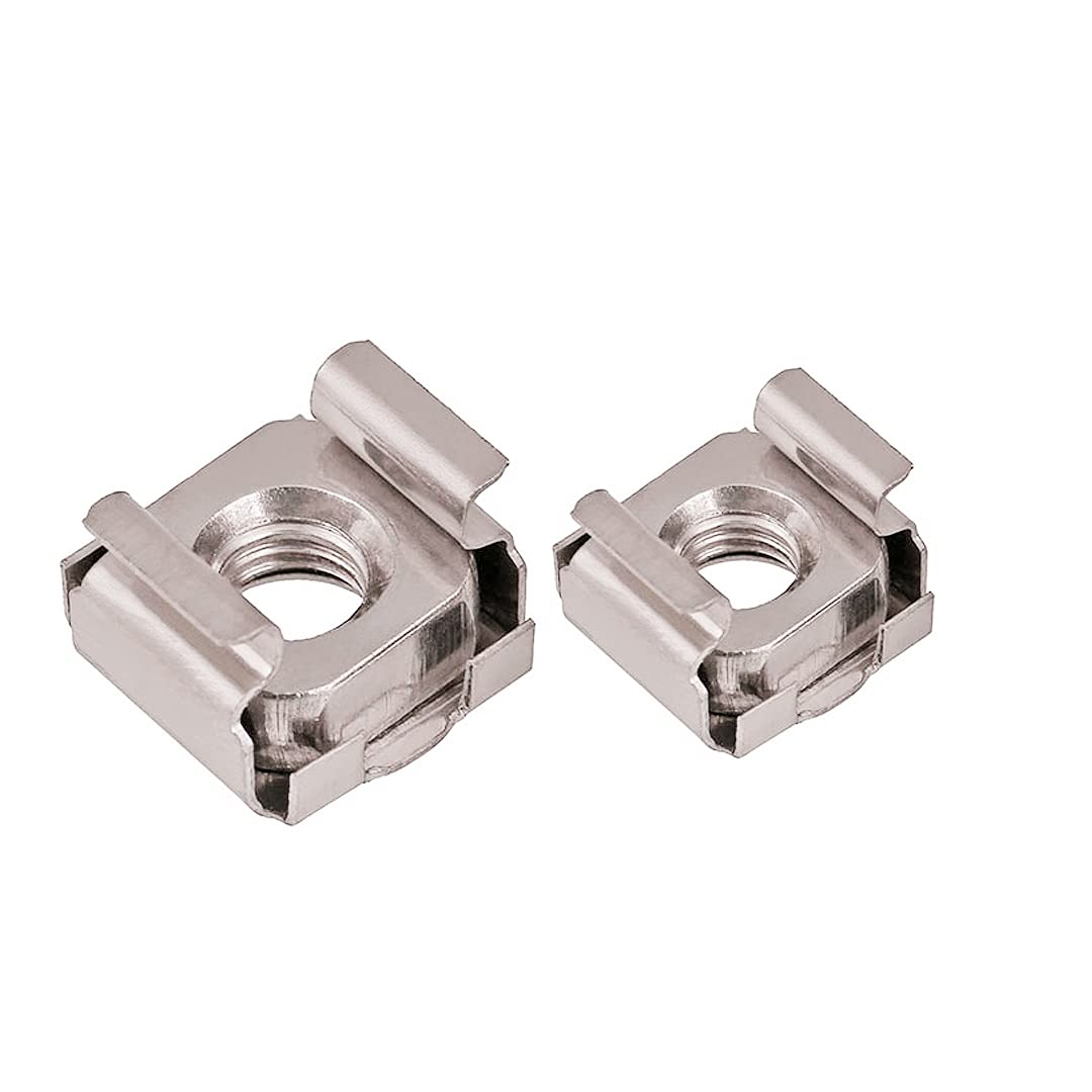 BOZONLI M4 Stainless Steel Cage Nuts, 10 Pcs, Deep Thread, Uniform Tooth Distance, Suitable for Server Rack & Cabinet