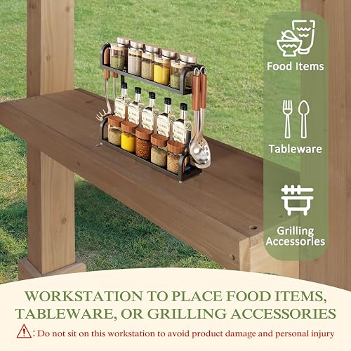 MUPATER 8' x 5' Wooden Grill Gazebo Review: Cedar Frame with Metal Roof and Drainage image 19
