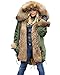 Aofur Womens Hooded Faux Fur Lined Warm Coats Parkas Anoraks Outwear Winter Long Jackets