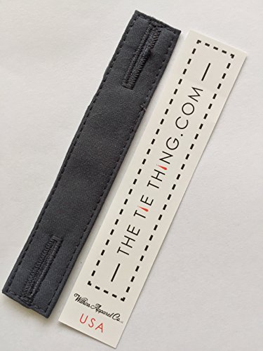 The Tie Thing Charcoal-Gray, The Original Tie Thing (R), World s Only Fabric Men s Necktie Restraint. Full 200% Lifetime Replacement Guarantee. Replaces/compliments Tie Bars, and Potentially Damaging Tie Pins and Tie Clips While Keeping Neckties Shar