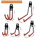 Wohome Garage Storage Utility Double Hooks, 8-Pack Heavy Duty Wall Hooks for Organizing Power Tools, Ladders, Bulk Items, Bikes, Ropes and More