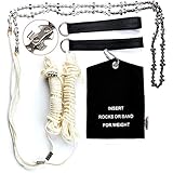 Kutir 48 Inch High Reach Tree Limb Hand Rope Chain Saw - Cuts Branches Easily, Blades on Both Sides so it Doesn't Matter How it Lands - Comes with Ropes, Throwing Weight Pouch Bag - Best for Camping