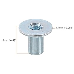 uxcell M6 T-Nuts, 24pcs Carbon Steel Tee Nut Round