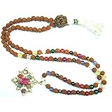 Navratna Mala Healing Energy Beads Rudraksha Protection Grounding Navgrah Necklaces