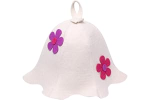 VOLUNU Sauna Hat,Natural Wool Sauna Hat for Men and Women,Traditional Sauna Cap