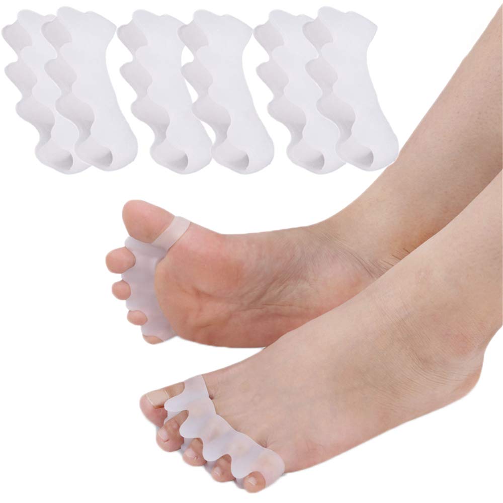 Buy Toe Separators 6 Pcs Gel Toe Separators to Correct Bunion Toes, Separate Overlapping Toes