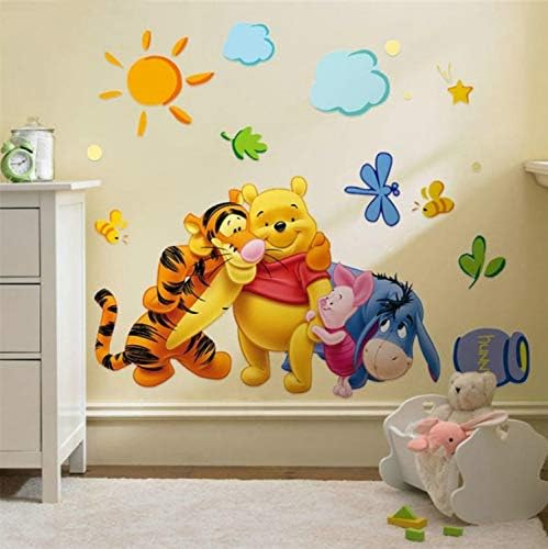 xsongue Winnie The Pooh Friends Wall Stickers For Kids Rooms Decorative Sticker Removable Pvc Wall Decal