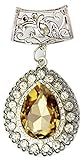 Crystal Charm Jewelry Scarf Findings Pendant Cz Water Drop Silver Slide Tube Necklace Charms