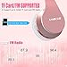 LOBKIN Bluetooth Headphones Over-Ear, On-Ear Headphones with Microphone, Foldable Wireless and Wired Headphones with TF Card MP3 Mode and FM Radio for iPhone/Samsung/iPad/PC (Rose Gold)