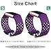 Maledan Bands Compatible with Fitbit Charge 3, Replacement Accessories Breathable Sport Band Wristbands with Air Holes for Charge 3 and Charge 3 SE, 3-Pack, Teal/Plum/Lavender, Large