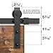 TCBunny 8FT Sliding Barn Door Hardware Kit Black Antique Smooth and Quiet Steel Track Set