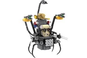 Deplushies Upgraded Toilet Man Characters Building Block Set, Game Characters Toy Figures, Titan Speakerman Construction Playset, Birthday Gifts for Kids Fans (scientist_toilet_556pcs)