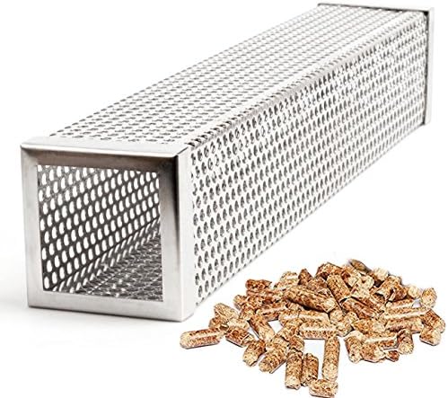 Stainless Steel Pellet Tube Smoker Smoker Pipe 12" Square BBQ Pellets for Barbecue, Smoker, Grill