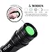 Refun E6 High-Powered Tactical Flashlight Water Resistant Handheld Flash light for Camping Hiking [Rechargeable Battery and Charger Included], Black