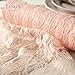 Ling's moment Blush Pink Lace Fabric Ribbon Roll 12 inch x 24 Yards for Burlap Lace Table Runner Boho Vintage Woodland Greenery Wedding Bridal Baby Shower Party Decor Decorations