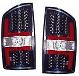 Dodge RAM Pickup Replacement Tail Light Assembly (LED Black) - 1-Pair