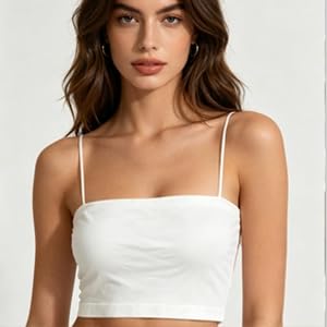 1Pcs Women Solid Sling Cropped Vest with Removable Padding Wirefree Bralette Sleeveless Daily Layering Undergarment for Casua