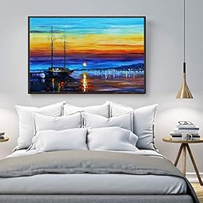 Floating Framed Canvas Wall Art for Living Room, Bedroom Scenery Canvas Prints for Home Decoration Ready to Hang - 16x24 inches