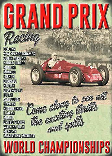 Small (150 x 200mm) Metal Sign - Grand Prix Racing