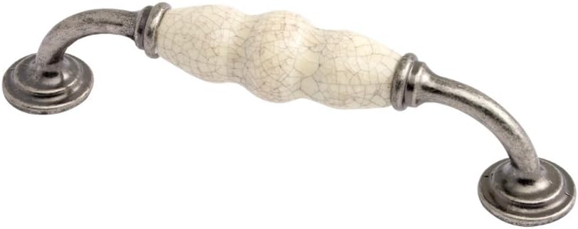 FITTINGSCO WINCHESTER Fixed D Handle 128mm Centres Pewter/Cream Crackle