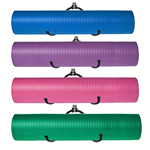 Pmsanzay Wall Mount Yoga Mat Foam Roller and Towel Rack Holder- Wall Storage Mount Wall Holder Stora Pmsanzay Wall Mount Yoga Mat Foam Roller and Towel Rack Holder- Wall Storage Mount Wall Holder Stora