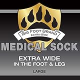 Extra-Wide Medical (Diabetic) Socks for Men, 3 Pack (11-16 (up to 6E wide), White)