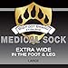 Extra Wide Medical (Diabetic) Crew Socks, 3 Pack, for Men (Size 11-16 (up to 6E wide) Black, Made in USA