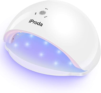 iproda lampara uv led unas 72w profesional gel secador de unas con 3 temporizadores