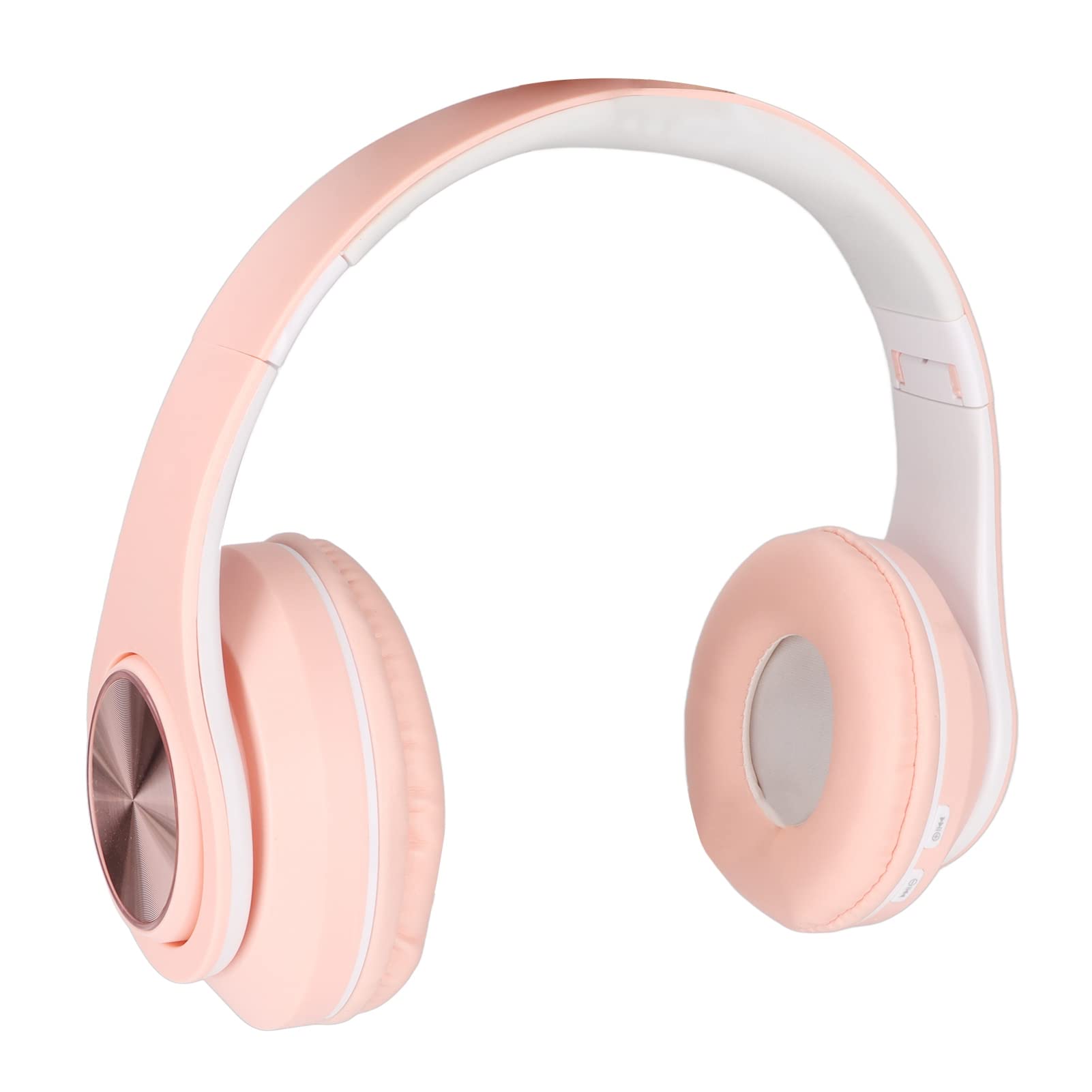 Active Noise Cancelling Headphones,Bluetooth 5.0 Foldable Wireless Over Ear Headphones,RGB Colorful Light Headset,PU Leather Earmuffs Earphone,for Boys,Girls(Pink)