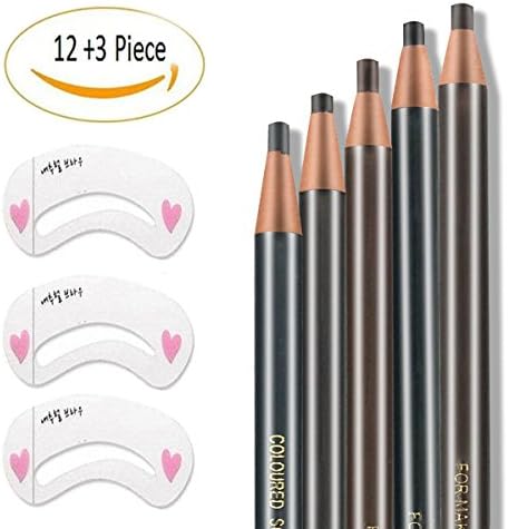 Waterproof Eyebrow Pencils by YINGAR -12 Piece in 5 Colors