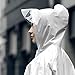 Unigear Portable Raincoat Rain Poncho with Hood and Sleeve (White, L)