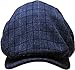 KBW-316 NAV S/M Plaid Ascot Ivy Newsboy Hat