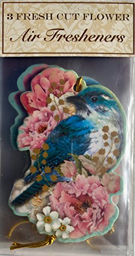 Punch Studio 3 Fresh Cut Flower Air Fresheners, Blue Bird 10334