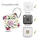 Case for Tile Mate/Tile Mate with Replaceable Battery/Tile Pro/Tile Sport/Tile Style, Tile Mate Accessories, Lether Case Cover for Tile Mate with Anti-Lost Design, Peony, by Logity.